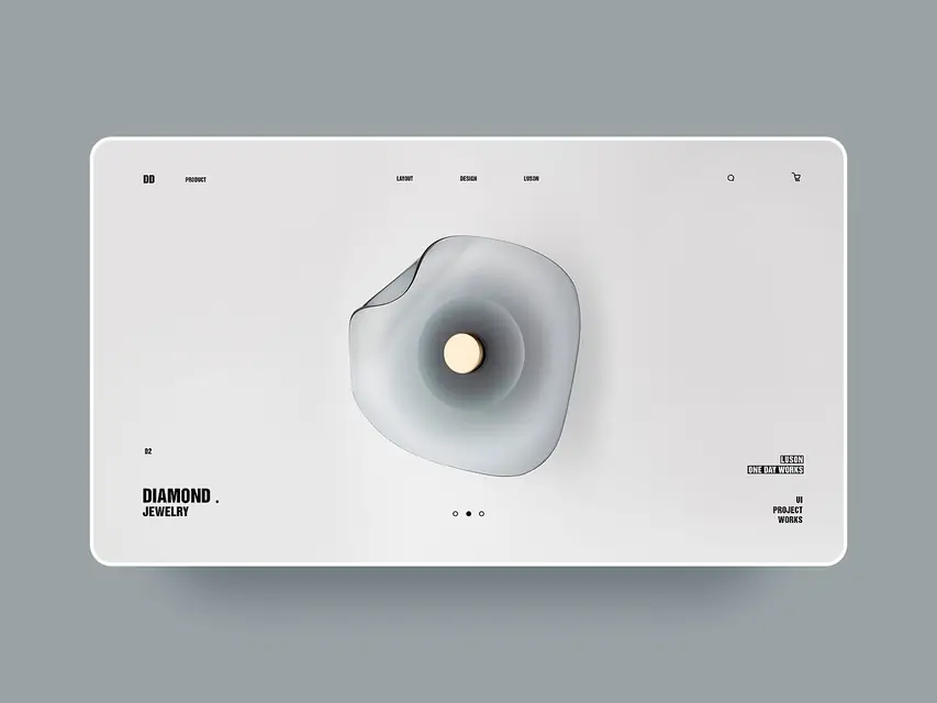 Minimal white device with a round lens
